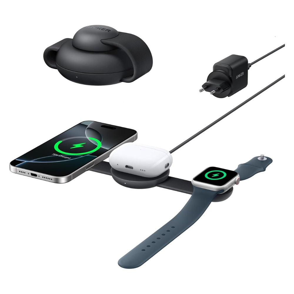 Anker MagGo Wireless Charging Station 3 in 1 Foldable Pad