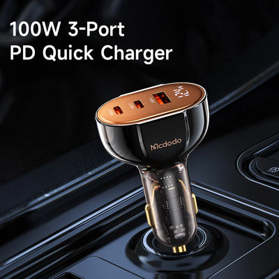 Mcdodo 100W 3-Port PD Car Charger image 1