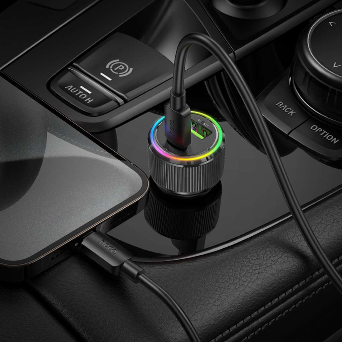 Hoco 38W Car Charger Set NZ14A image 1