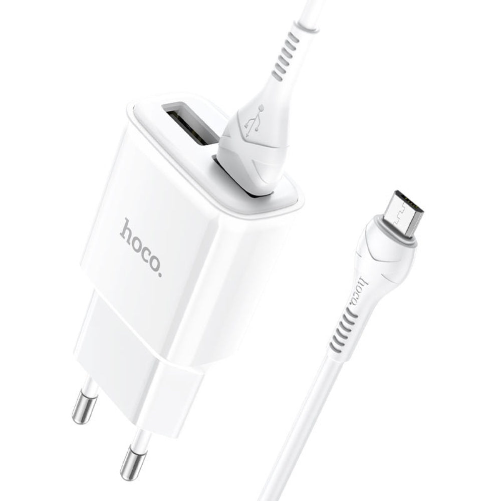 Hoco C88a Dual Port Wall Charger with Cable (micro-usb) image 1