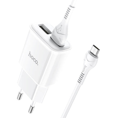 Hoco C88a Dual Port Wall Charger with Cable (micro-usb) image 1