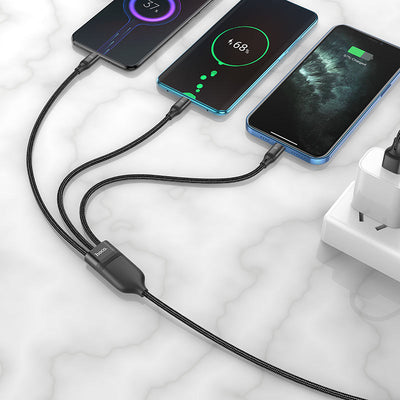 Hoco 3 in 1 Fast Charging Cable U104 image 1