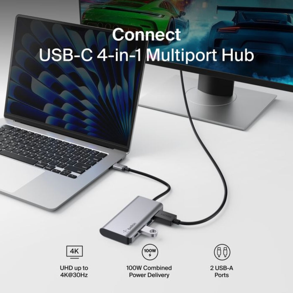 Belkin USB-C 4-in-1 Multiport Adapter image 2