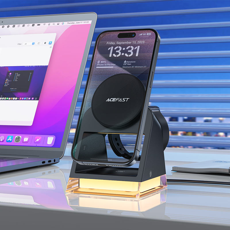 AceFast AirCharge 3 in 1 Wireless Charger Desktop Holder E17 image 4