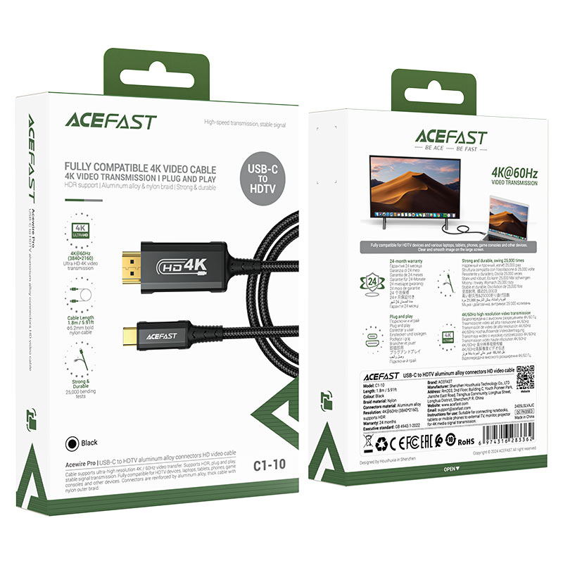 AceFast AceWire Pro USB-C to HDTV Video Cable image 4
