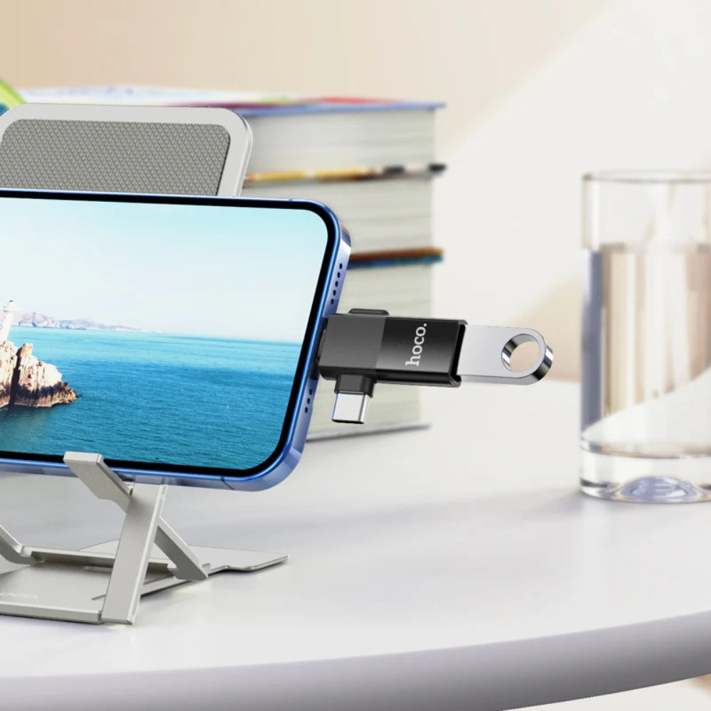 Hoco 2 in 1 USB Adapter UA17 image 1