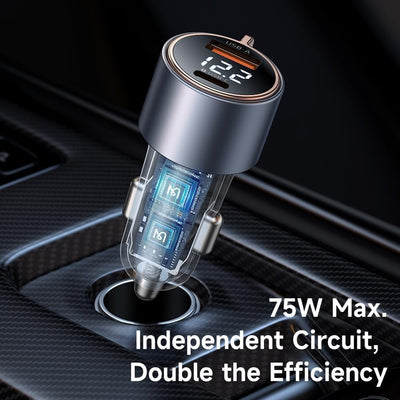Mcdodo 75W Digital Display Car Charger image 1