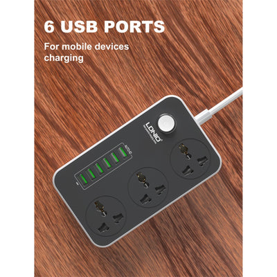 Ldnio 3 AC Outlets EU Power Strip SE3604 2500W image 1