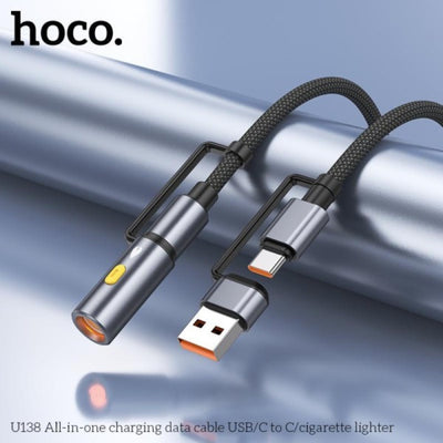 Hoco All in One Charging Cable USB-C with Cigarette Lighter U138 image 1