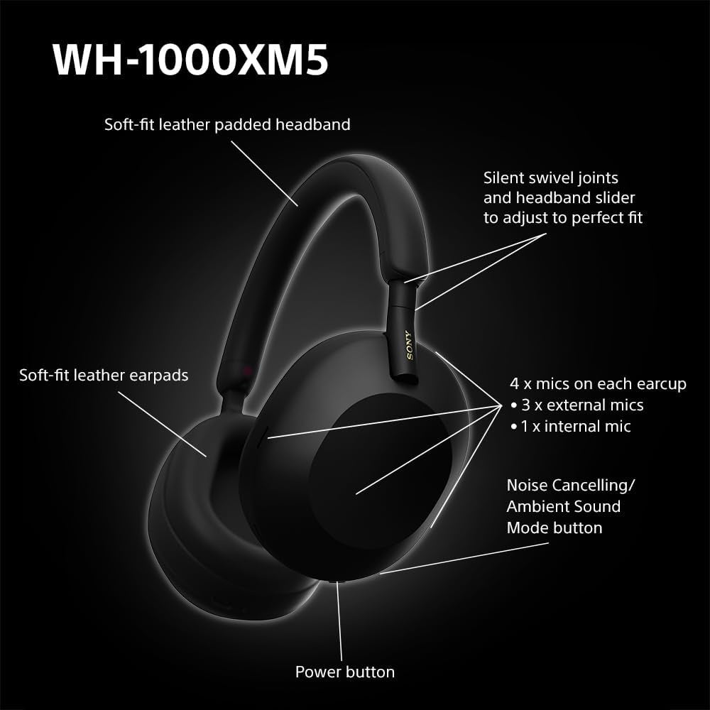 Sony WH-1000XM5 Noise Cancelling Wireless Headphones image 7