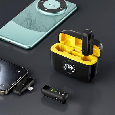WiWU Duo Wireless Mini Microphone (USB-C and Lightning) image 1