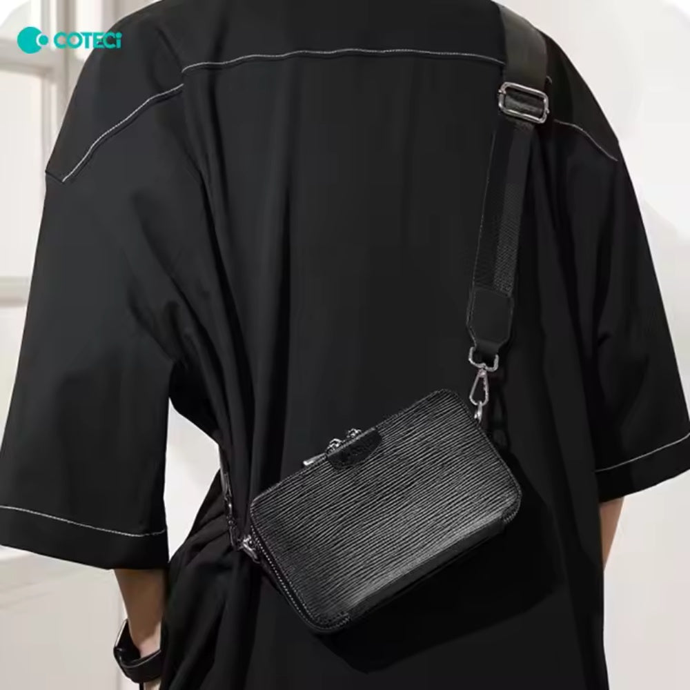 Coteci Luxury Genuine Leather Square Satchel Bag image 2