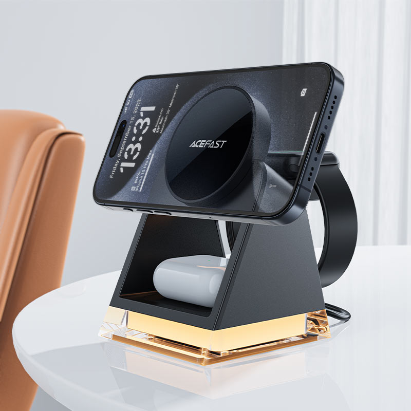 AceFast AirCharge 3 in 1 Wireless Charger Desktop Holder E17 image 1