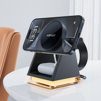 AceFast AirCharge 3 in 1 Wireless Charger Desktop Holder E17 image 1