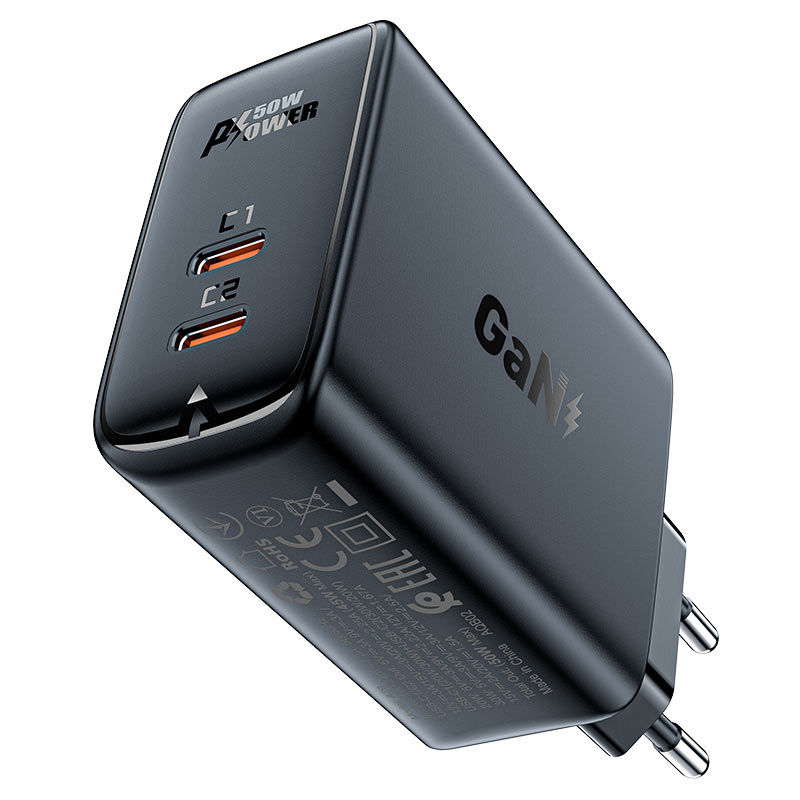 AceFast PWRup PD50W Dual USB-C Port Charger A29 image 0