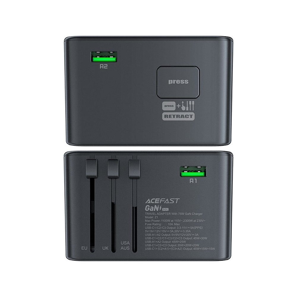 AceFast PWRup PD75W GaN Multifunctional Charging Adapter Z1 image 4