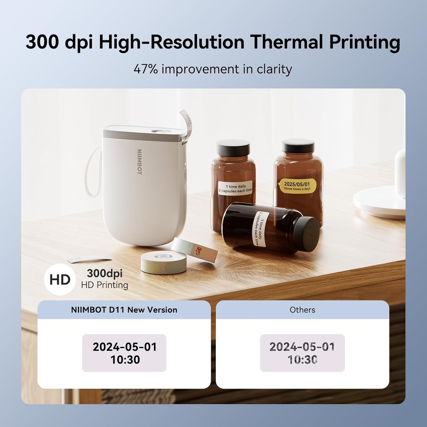 NIIMBOT D11 Label Maker Machine Thermal Printer with Tape image 4
