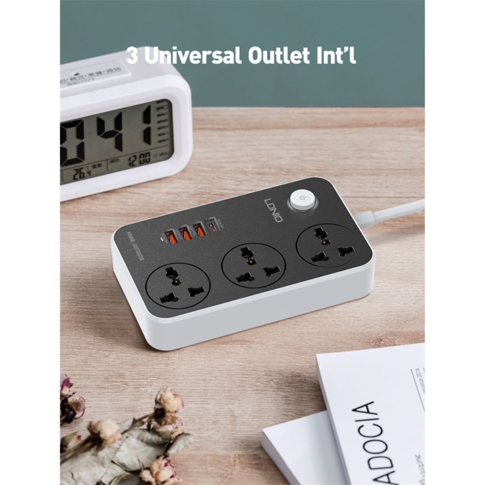 Ldnio 3 AC Outlets EU Power Strip SC3412 2500W image 1