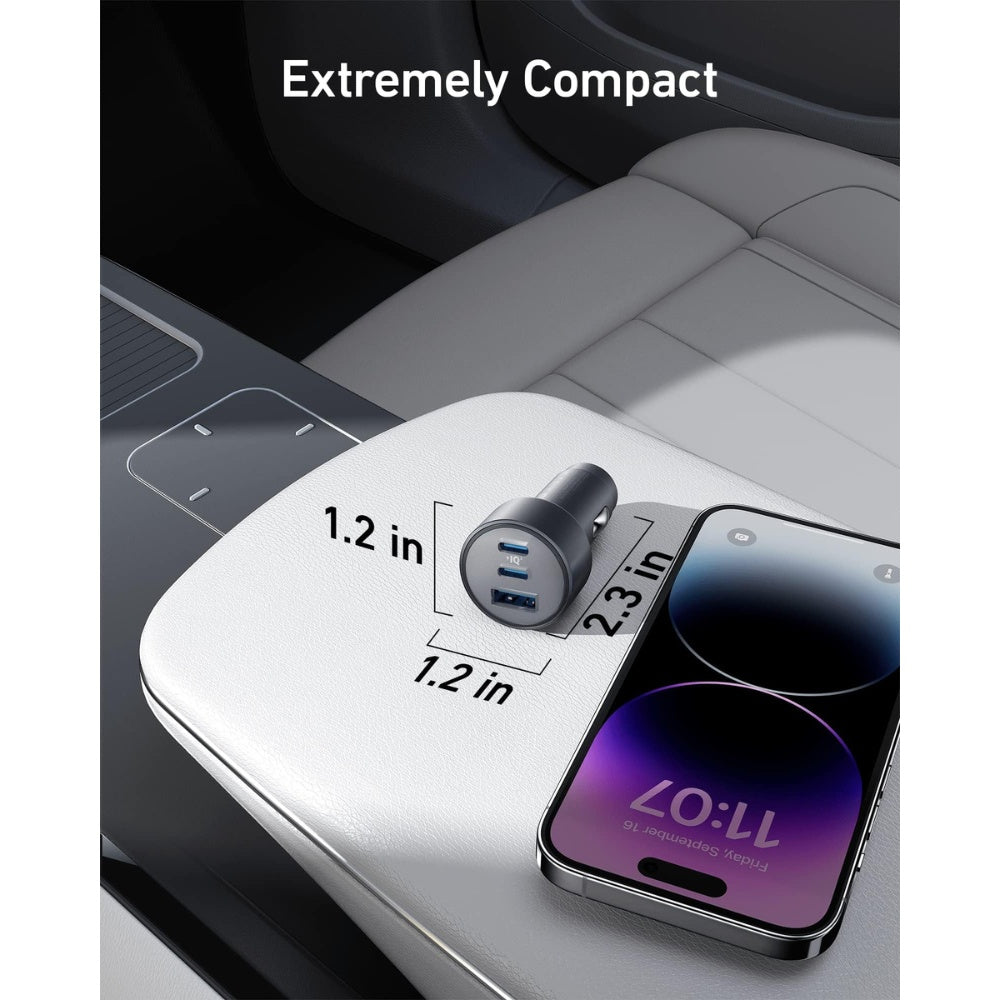 Anker 67W Triple Port Car Charger with USB-C Cable image 4