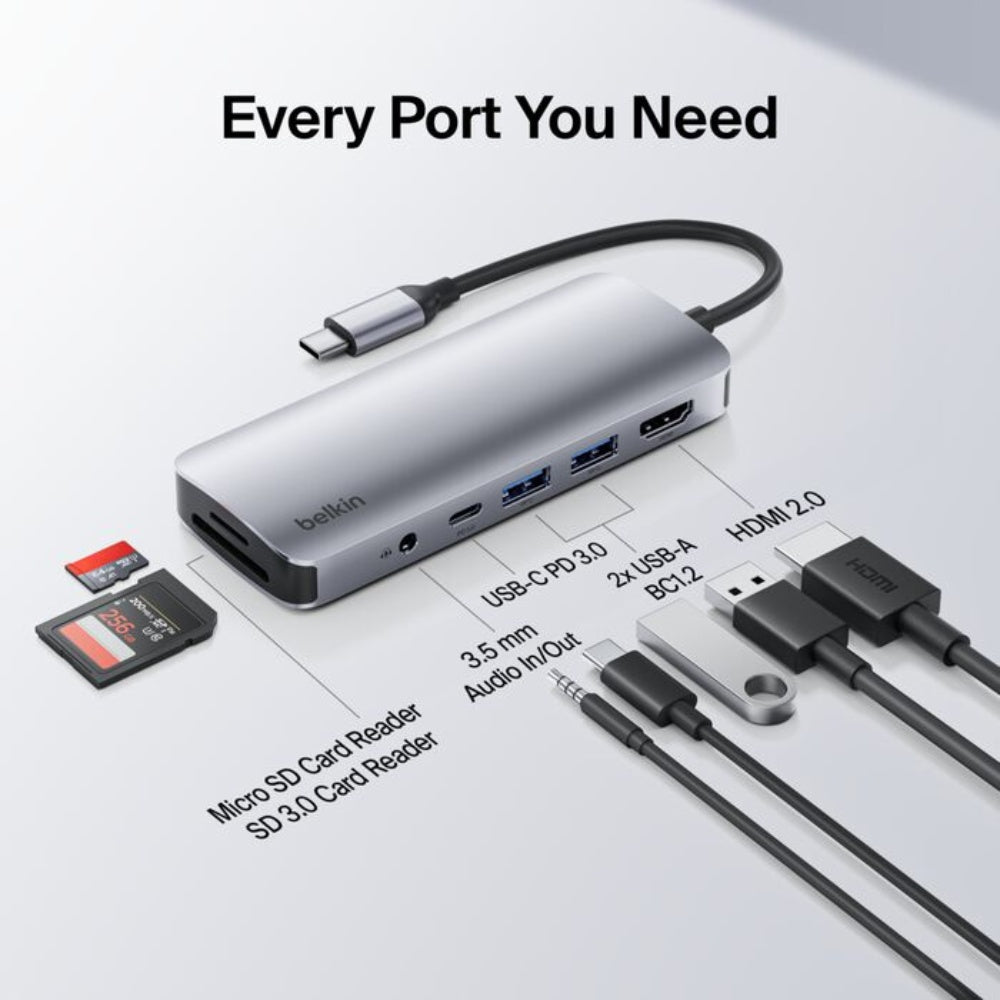 Belkin USB-C 7-in-1 Multiport Adapter image 2