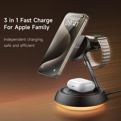 Mcdodo 3-in-1 15W Night Light Magnetic Wireless Charger image 1