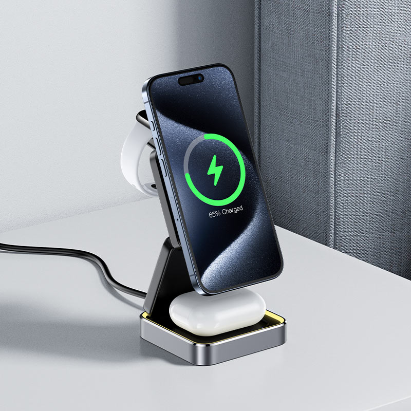 AceFast AirCharge 3 in 1 Wireless Charger Desktop Holder E20 image 3