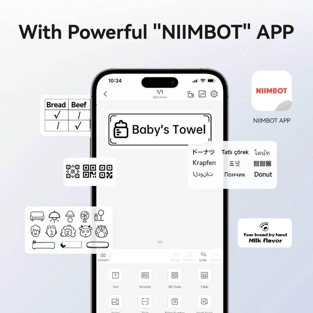 NIIMBOT B1 Label Maker Machine Thermal printing with Tape image 6