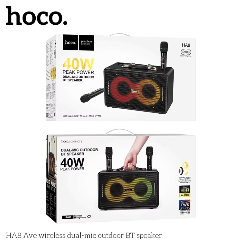 Hoco Dual Mic Outdoor Bluetooth Speaker HA8 image 5