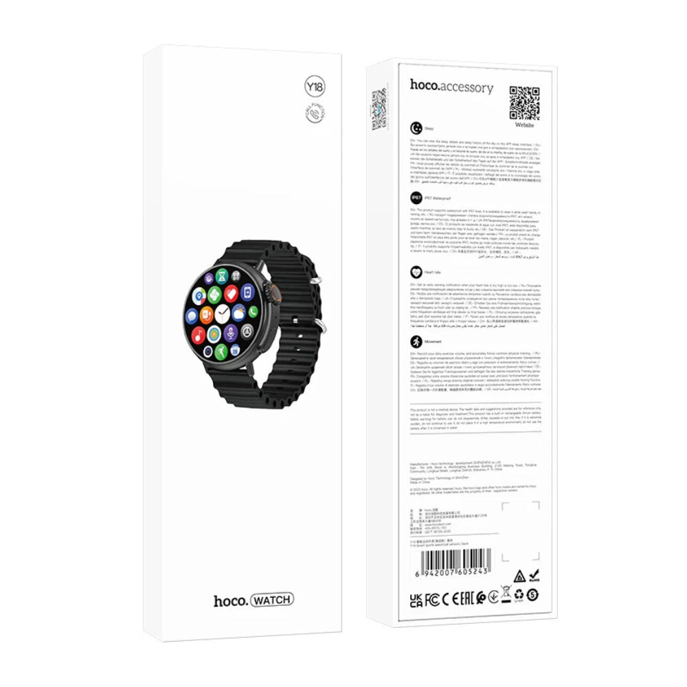 Hoco Y18 Sports Smartwatch (Call Version) image 4