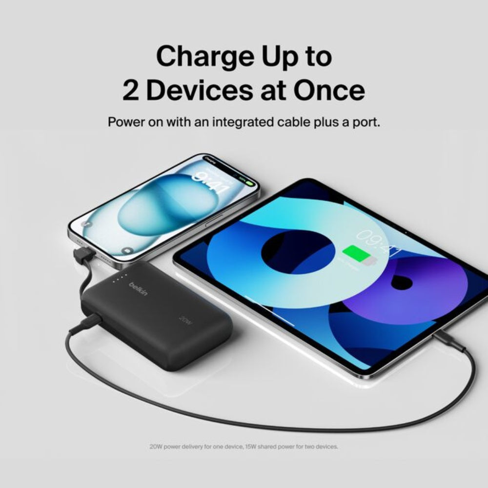 Belkin BoostCharge Power Bank 10K 20W with Integrated Cable image 4