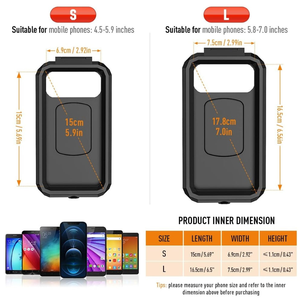 Motorcycle Waterproof Phone Holder with Mirror Mount image 5