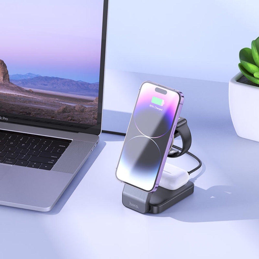 Hoco Folding Magnetic Wireless Charger CQ3 image 2