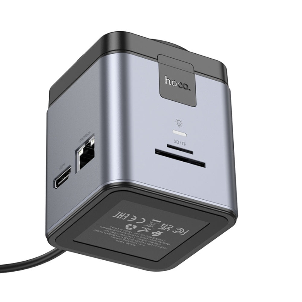 Hoco HB49 9-in-1 Docking Station 100W HDMI Ethernet image 5