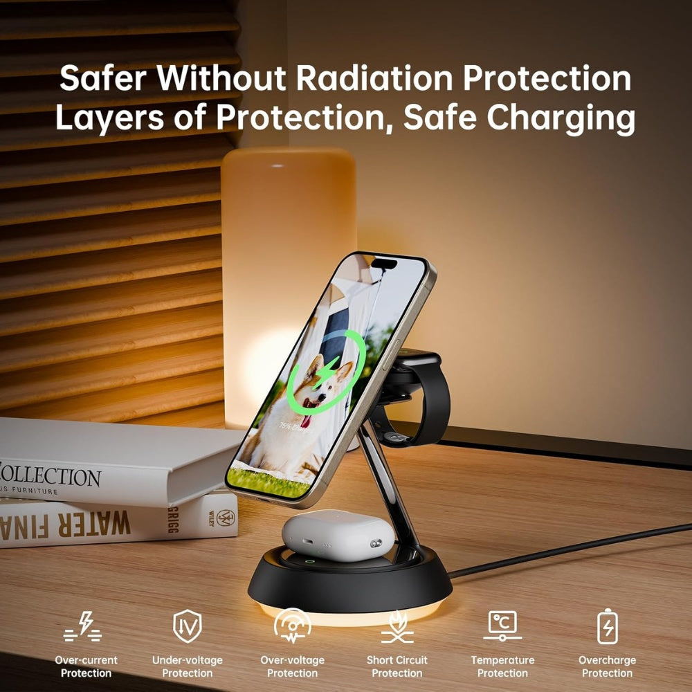 Mcdodo 3-in-1 15W Night Light Magnetic Wireless Charger image 4