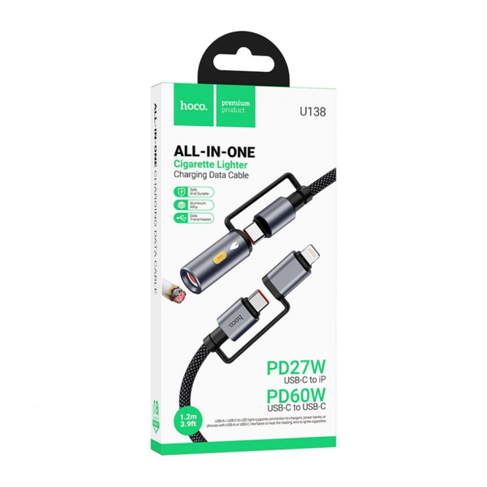 Hoco All in One Charging Cable Lightning with Cigarette Lighter U138 image 2