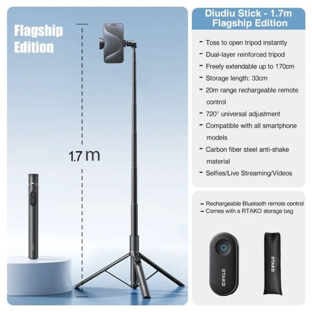 Rtako Integrated Selfie Stick RZP001-AB226 image 4
