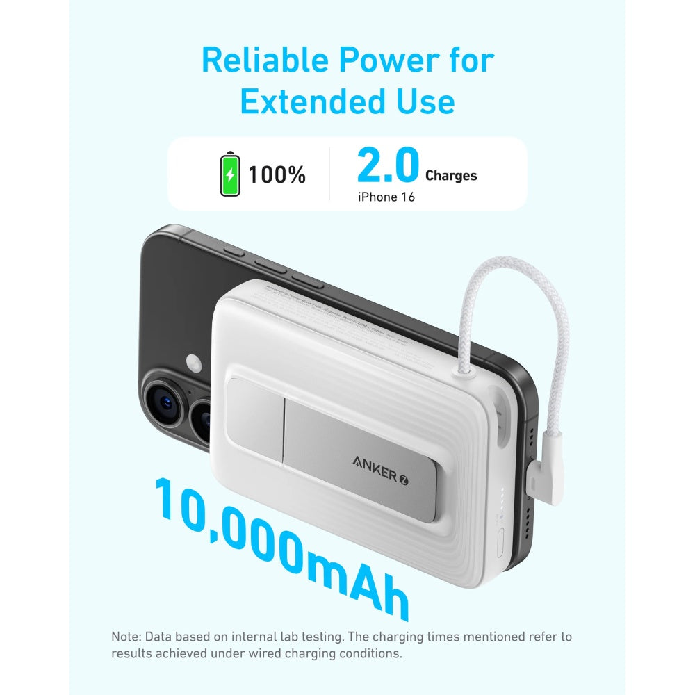 Anker Power Bank (10K Magnetic Built-In USB-C Cable)