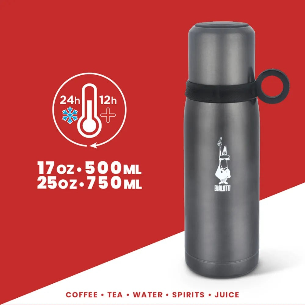 Bialetti Vacuum Flask with Cup with Lid