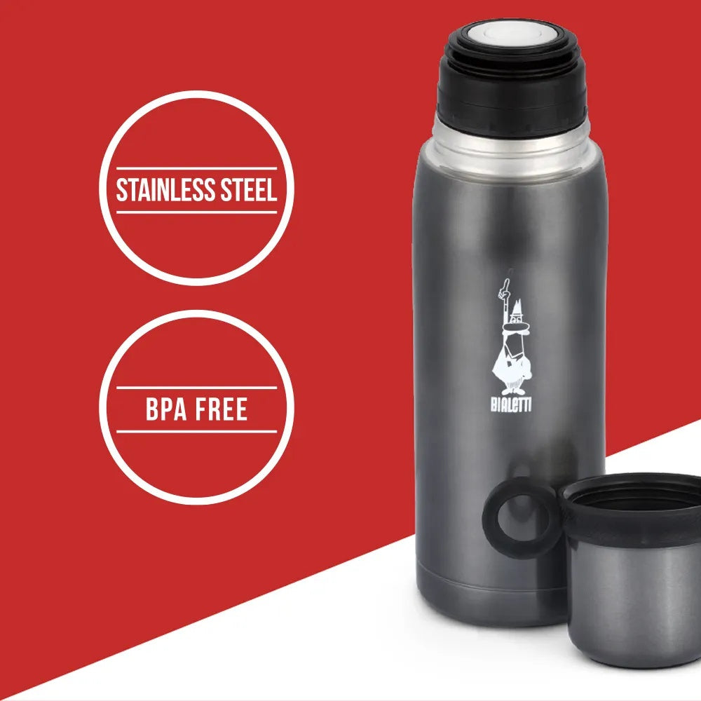 Bialetti Vacuum Flask with Cup with Lid