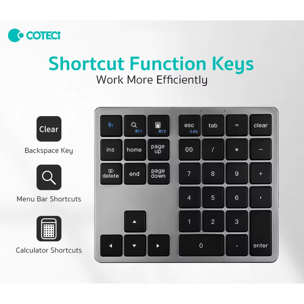 Coteci 35 Key Numeric Wireless Keypad