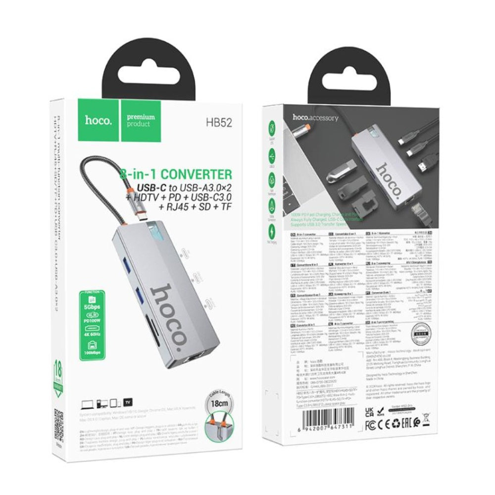 Hoco 8 in 1 Converter Hub HB52