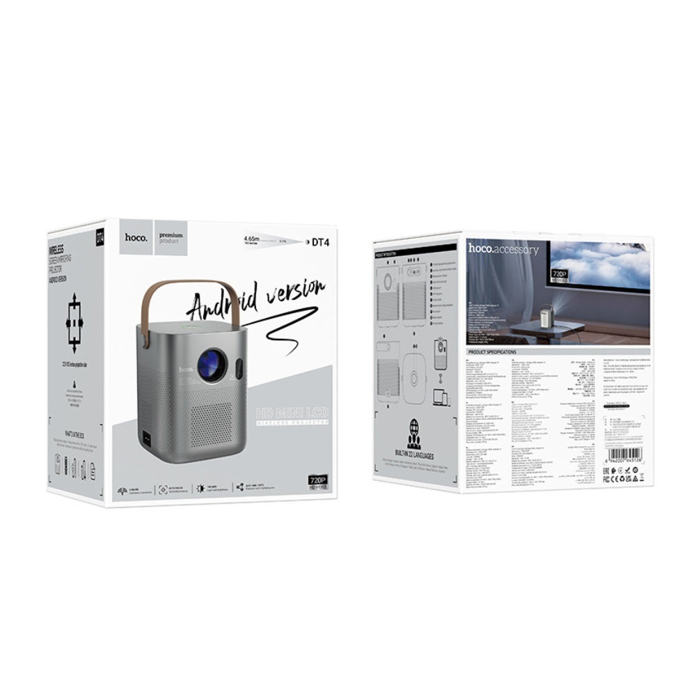 Hoco DT4 HD mini Wireless Projector (720P Android Version)