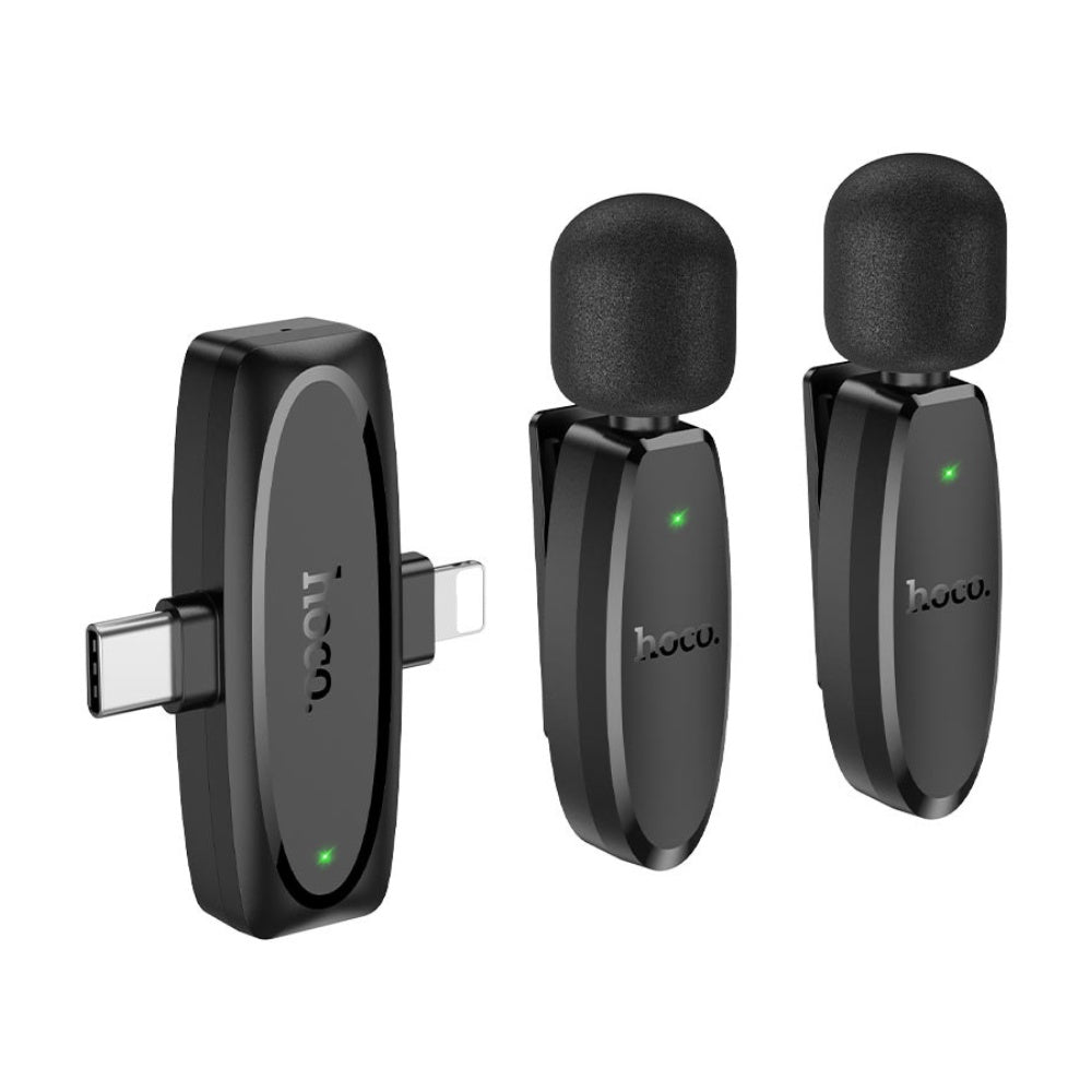 Hoco L15 Dual Wireless Microphone Clip-ON Lightning and USB-C