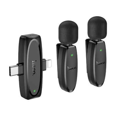 Hoco L15 Dual Wireless Microphone Clip-ON Lightning and USB-C