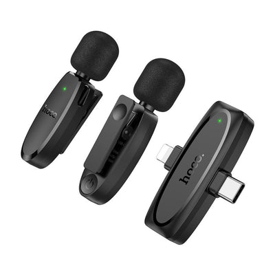 Hoco L15 Dual Wireless Microphone Clip-ON Lightning and USB-C
