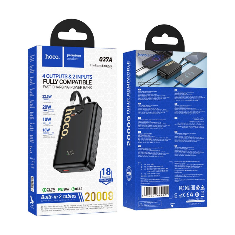 Hoco PD20W Power Bank 20000mAh Q37A