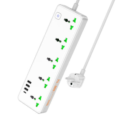 Hoco Power Strip 5 Sockets With USB Outputs AC13A