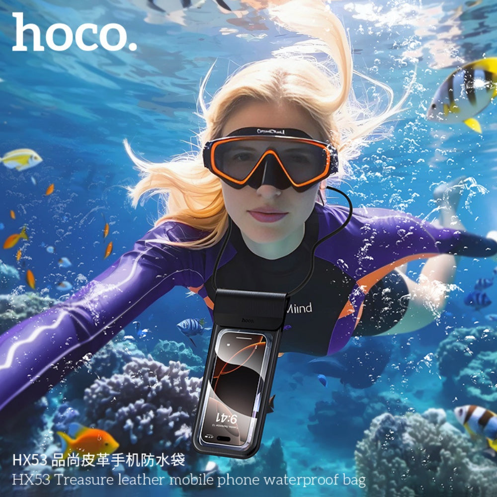 Hoco Touch Control Waterproof Mobile Leather Bag HX53