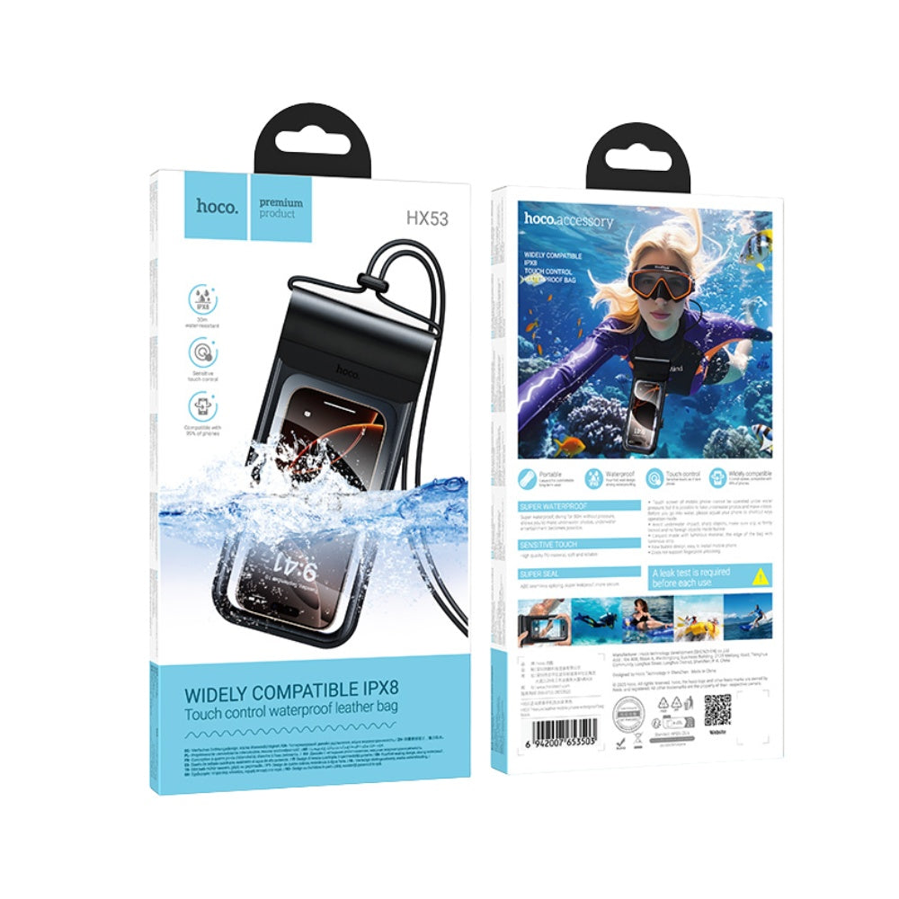 Hoco Touch Control Waterproof Mobile Leather Bag HX53