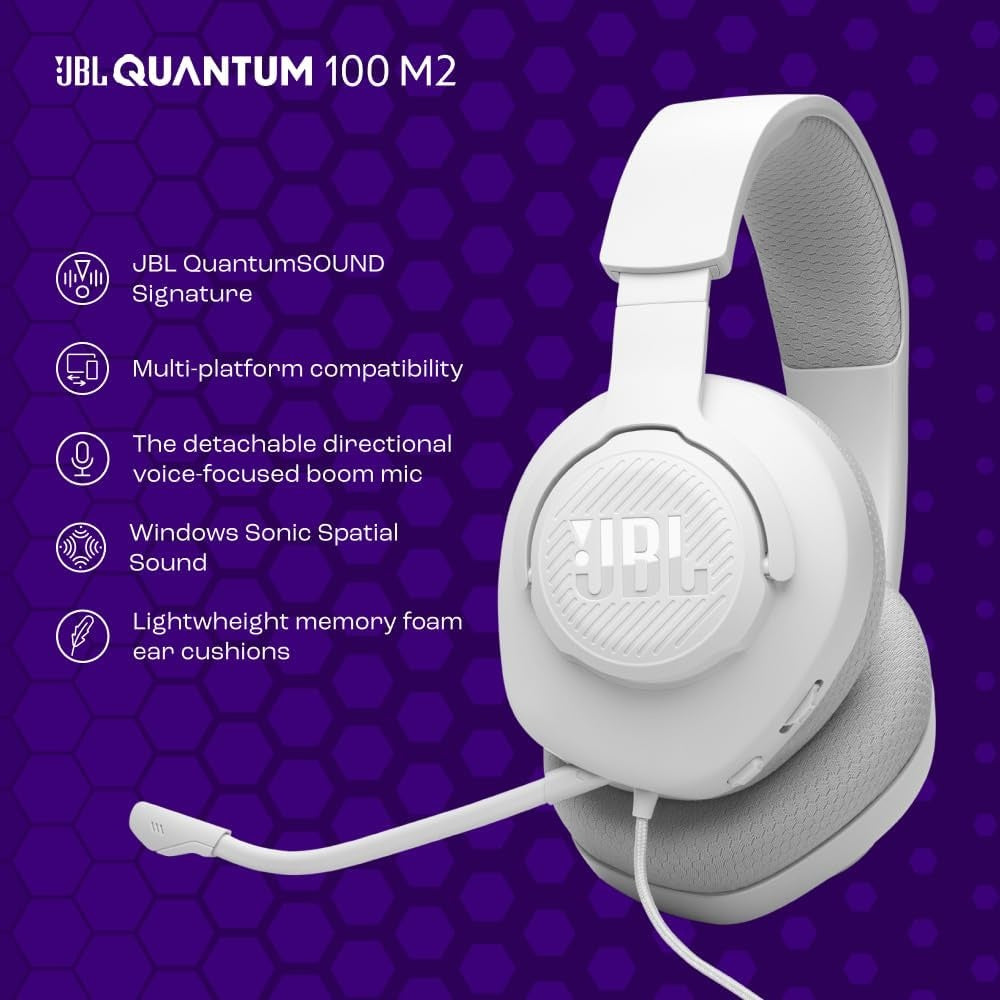 JBL Quantum 100 M2 Wired Over-Ear Gaming Headphones